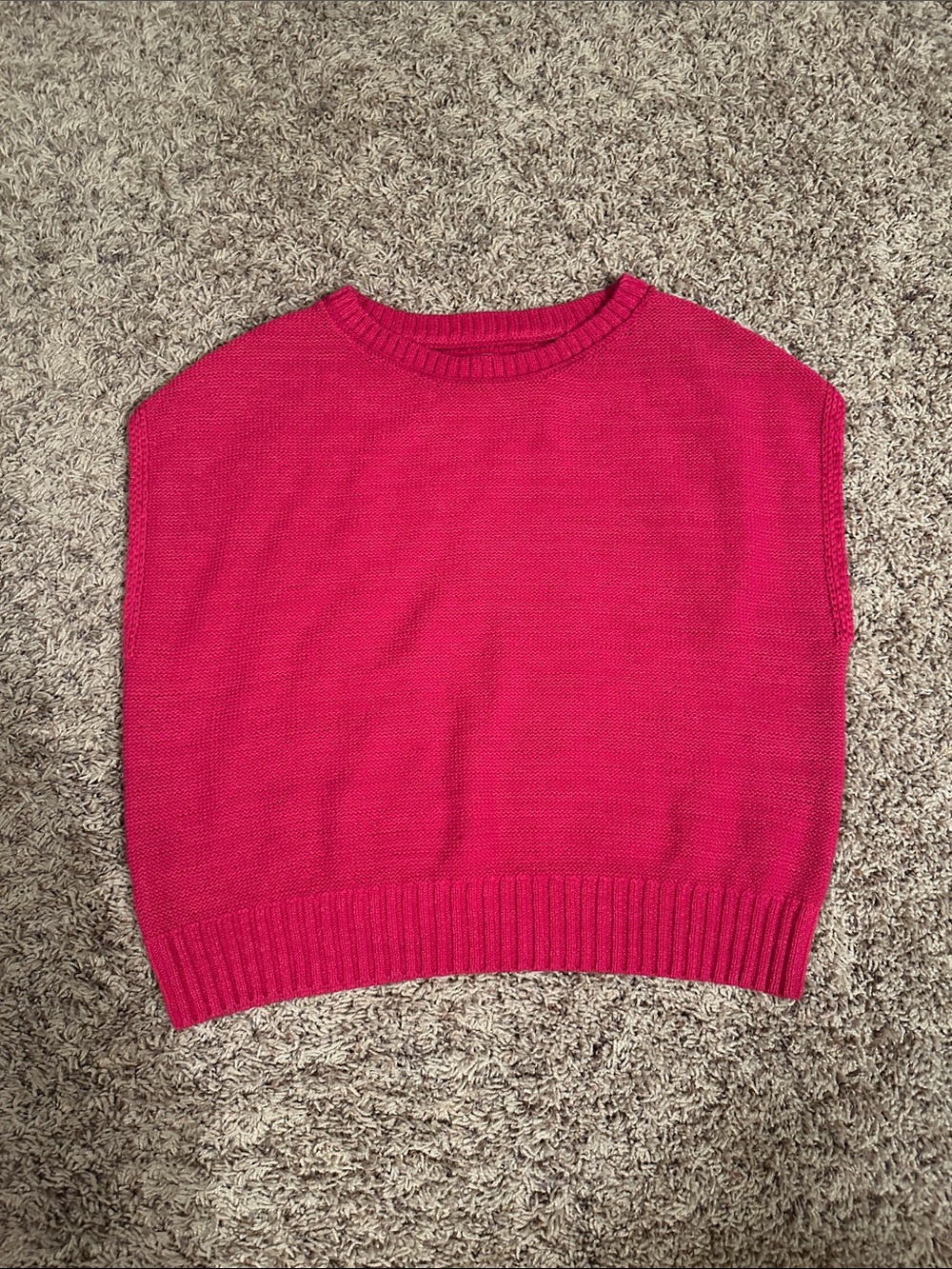 LOFT Sleeveless Crewneck Sweater in Fuchsia